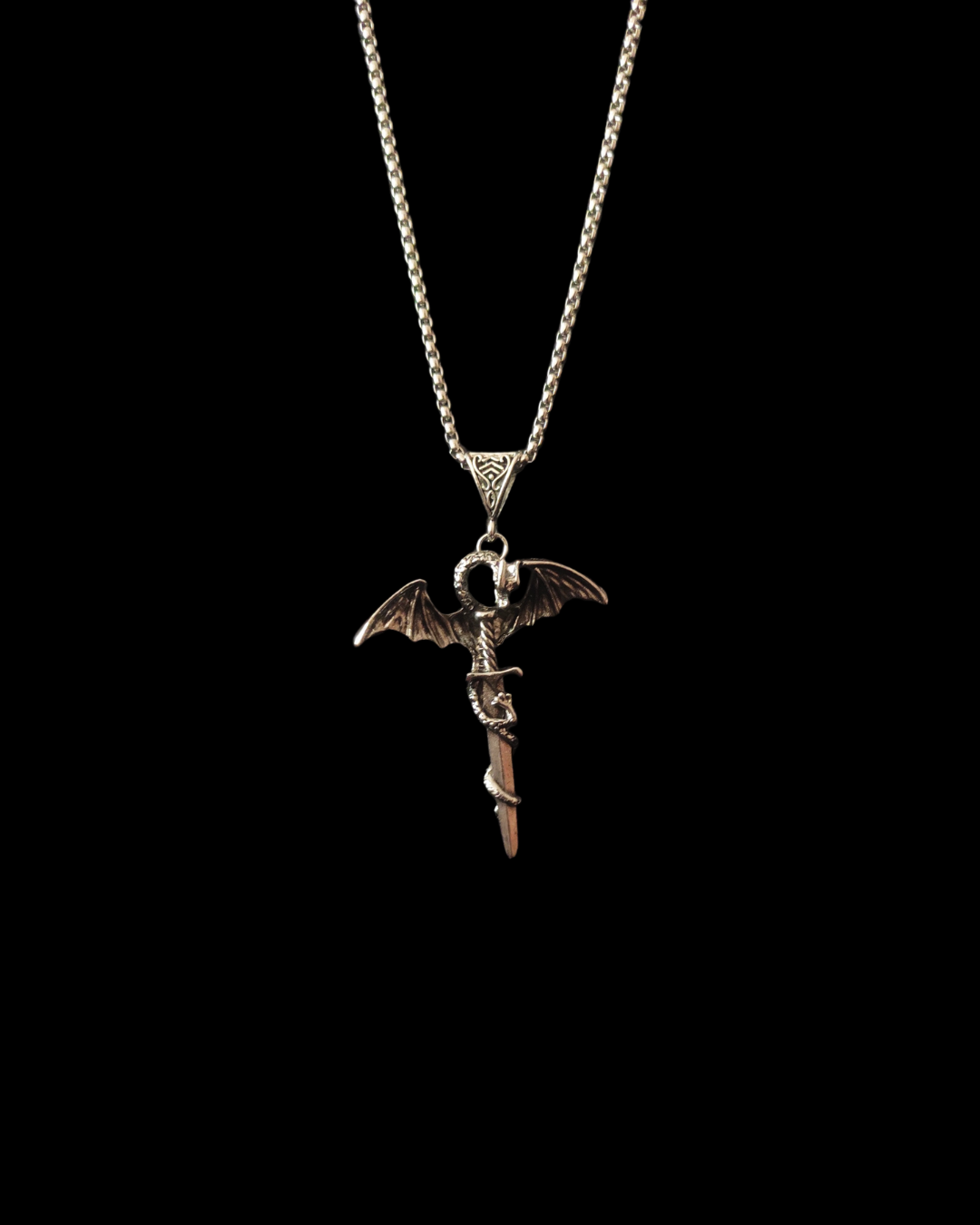 Dragonsbane (Dark Edition) - Gothic Dragon Necklace