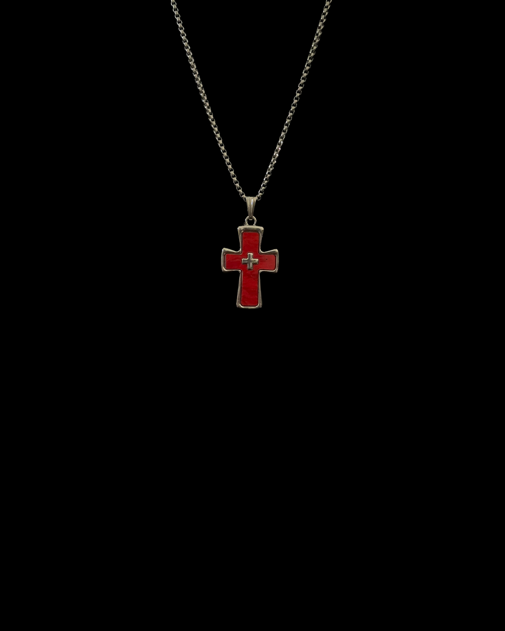 Deathcrux (red) - Gothic Cross Necklace
