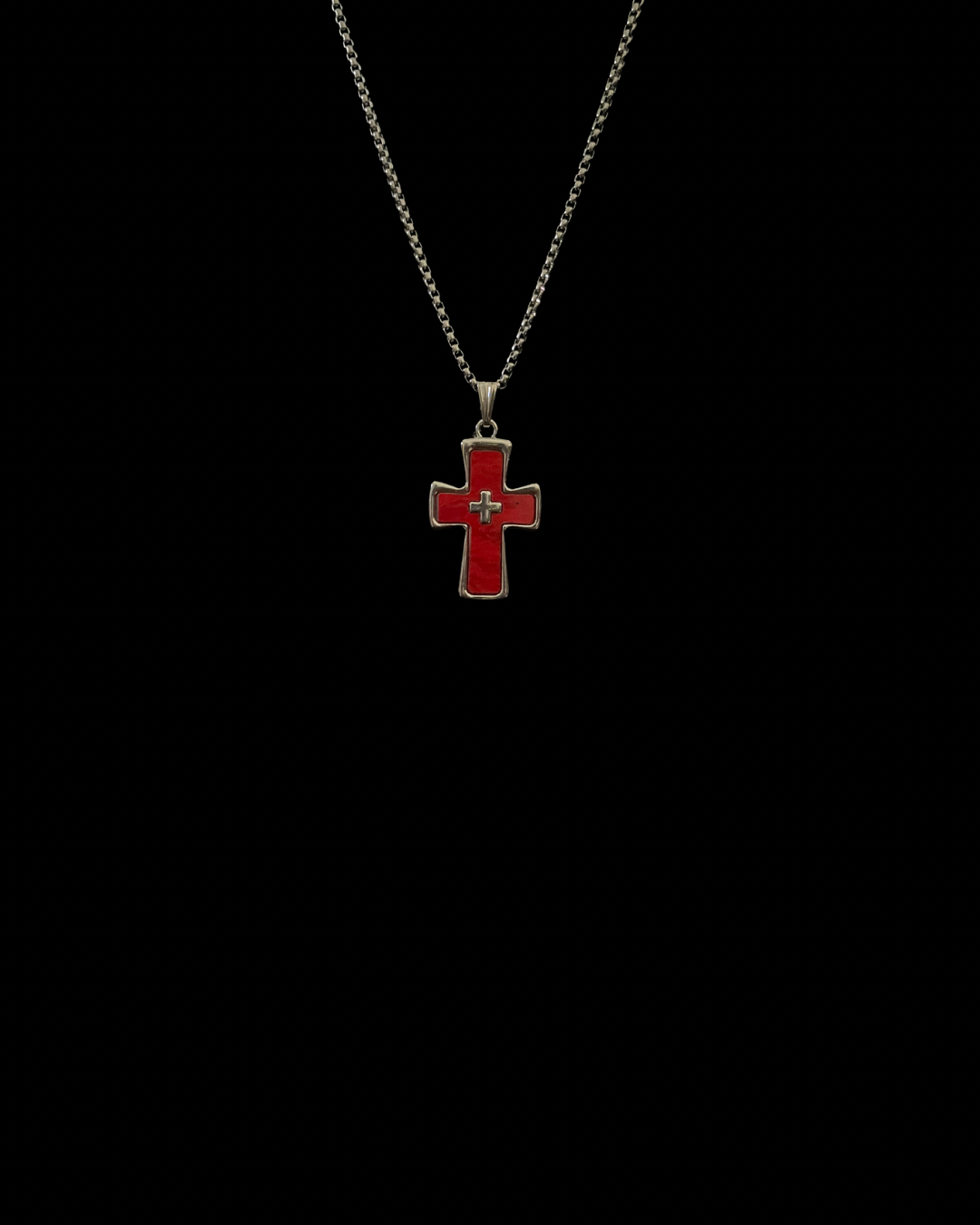 Deathcrux (red) - Gothic Cross Necklace
