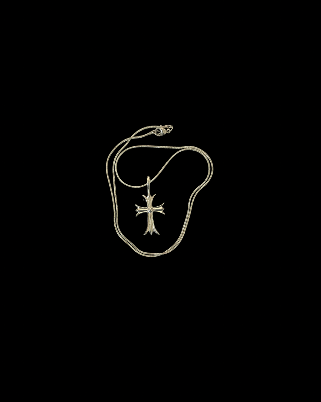 Vespercreed - Gothic Chrome Heart Necklace (two sided)