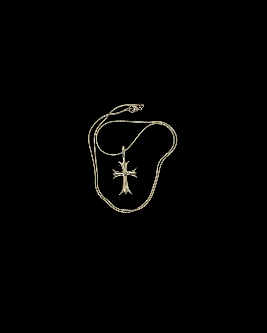 Vespercreed - Gothic Chrome Heart Necklace (two sided)