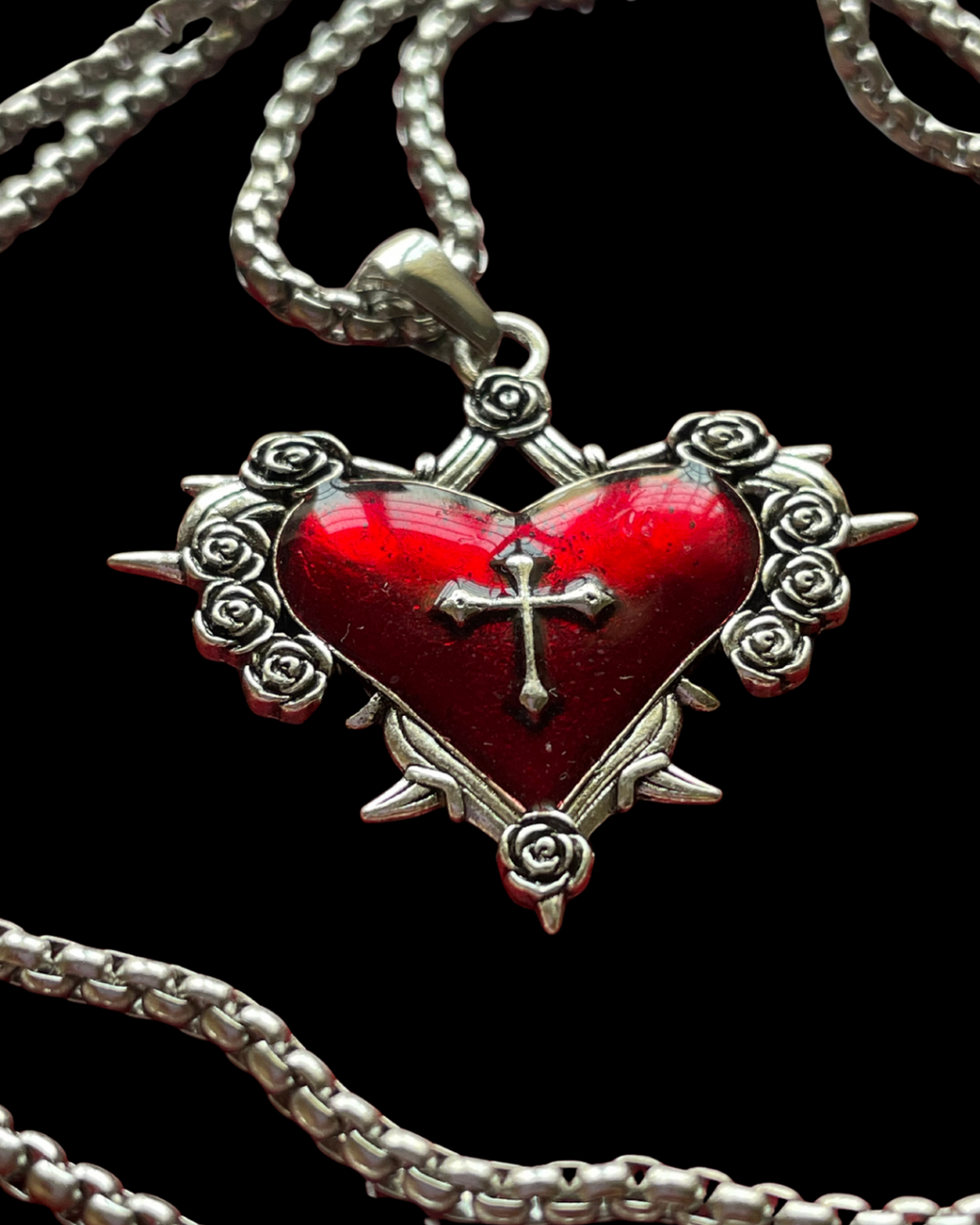 Thorncrush - Gothic Heart Necklace
