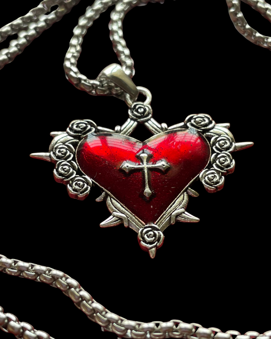 Thorncrush - Gothic Heart Necklace