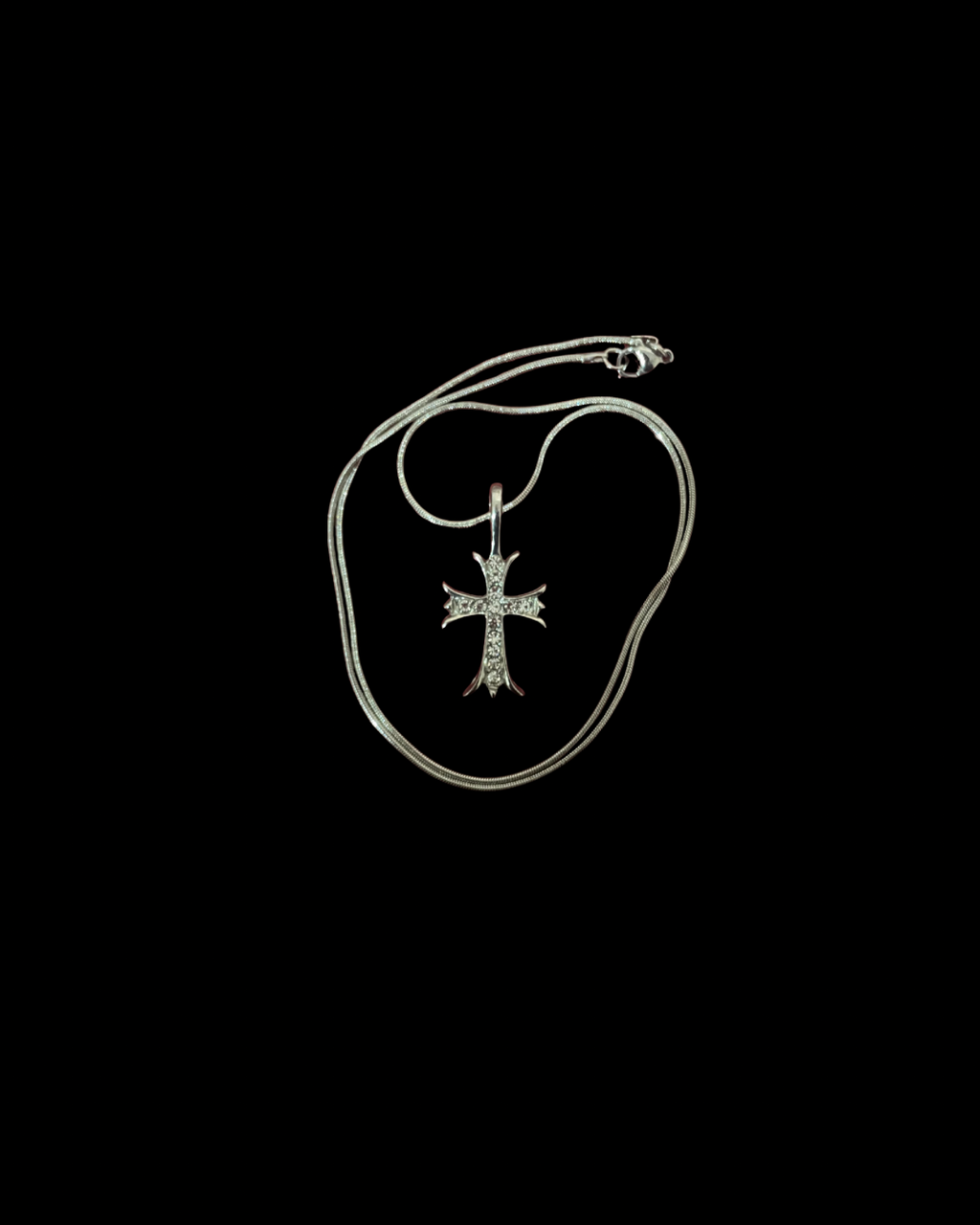 Vespercreed - Gothic Chrome Heart Necklace (two sided)