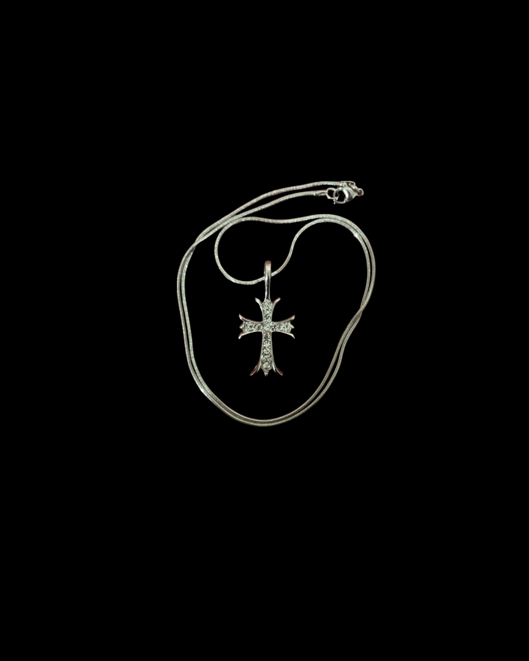 Vespercreed - Gothic Chrome Heart Necklace (two sided)