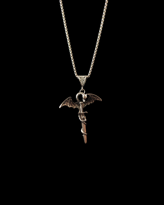 Dragonsbane (Dark Edition) - Gothic Dragon Necklace
