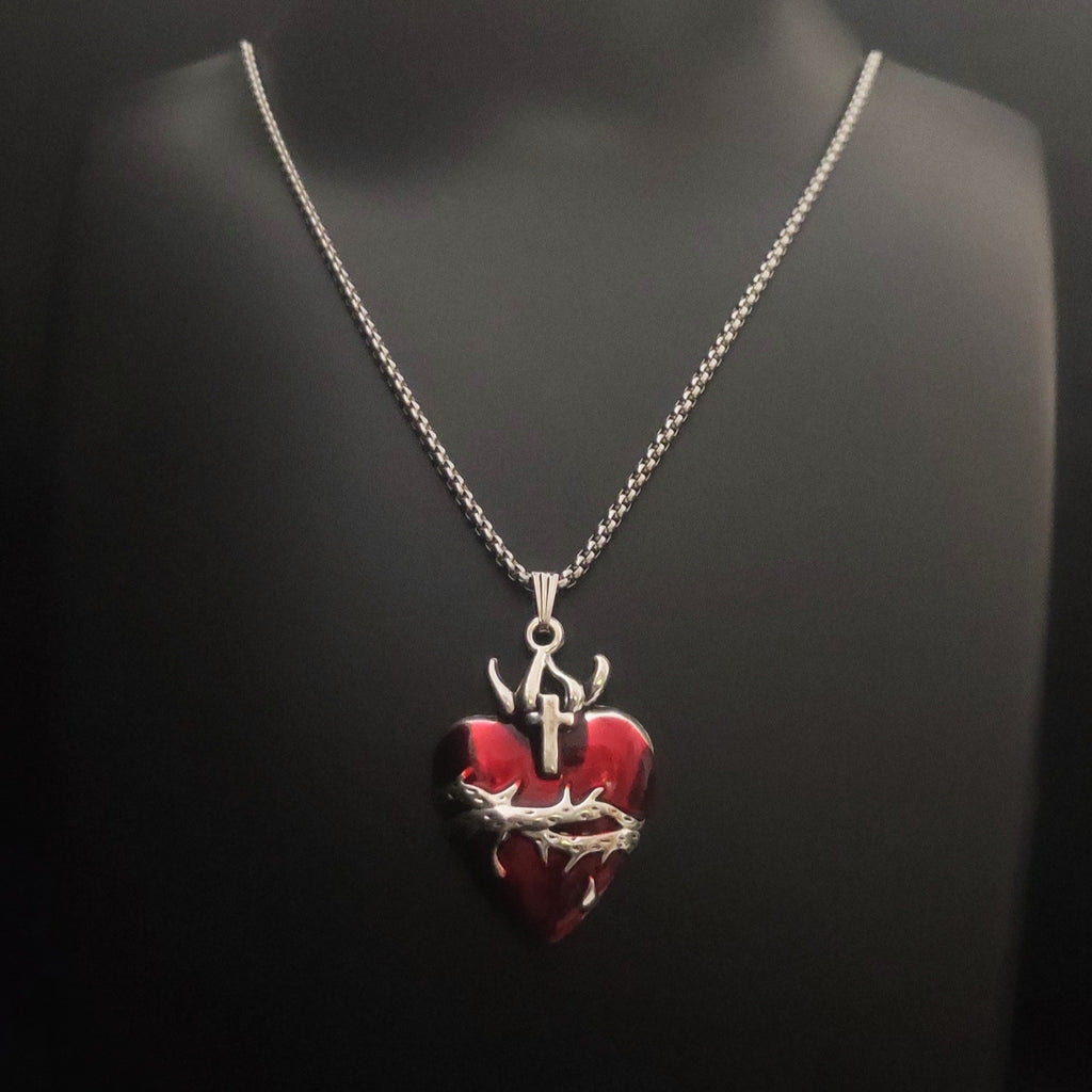 Bloodbound - Gothic Heart Necklace - Bloodysweetgothic