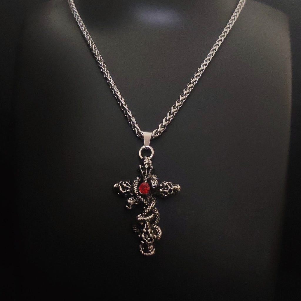 Bloodveil - Gothic Cross Necklace - Bloodysweetgothic