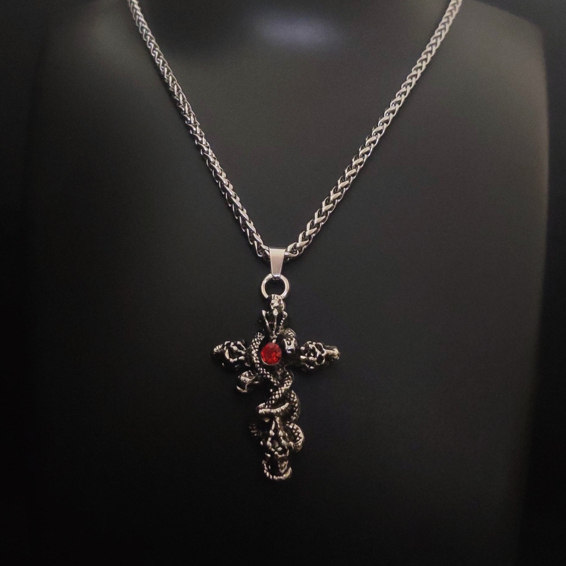 Bloodveil - Gothic Cross Necklace - Bloodysweetgothic