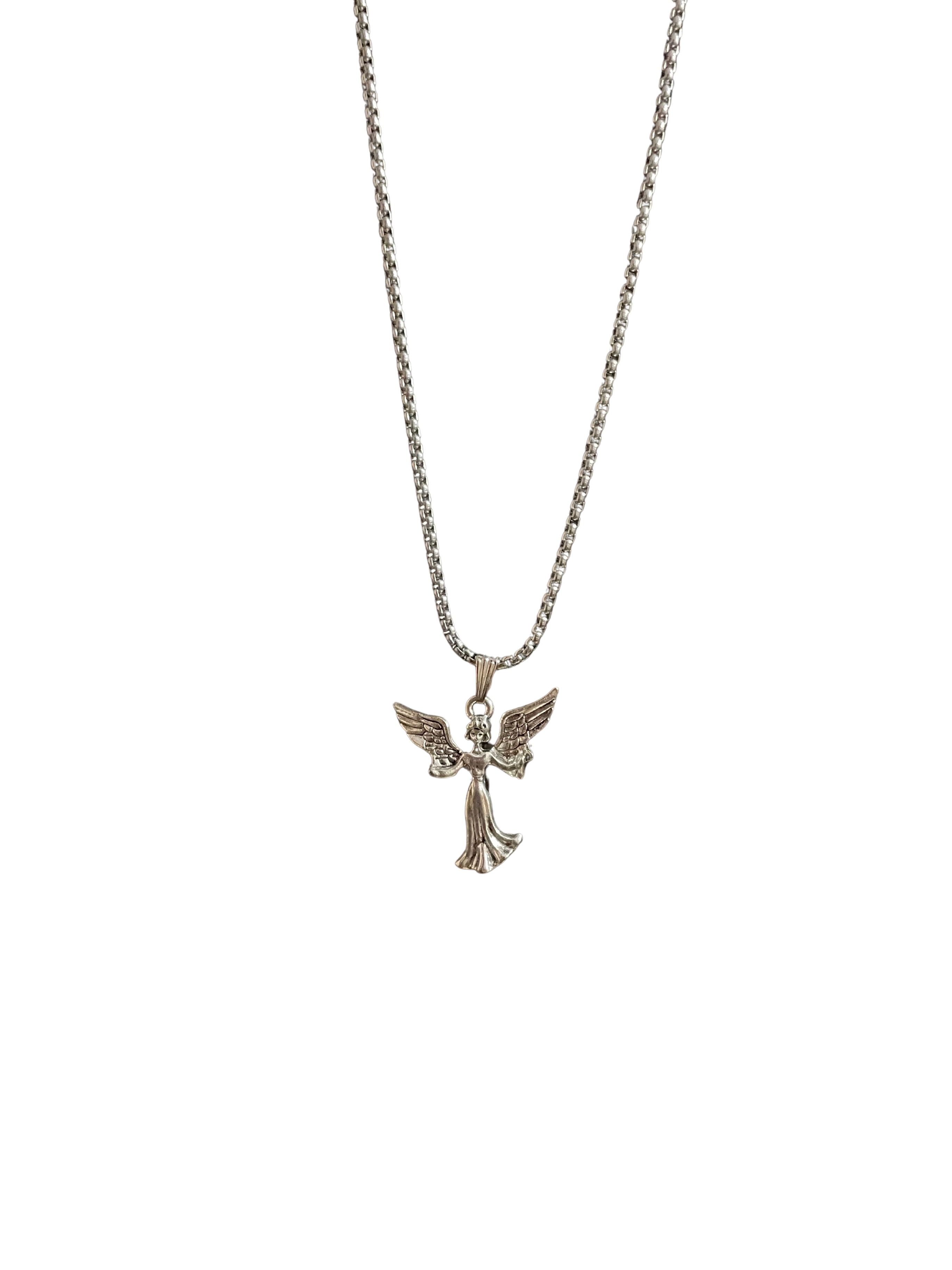 Nightsangel (box chain) - Gothic Angel Necklace