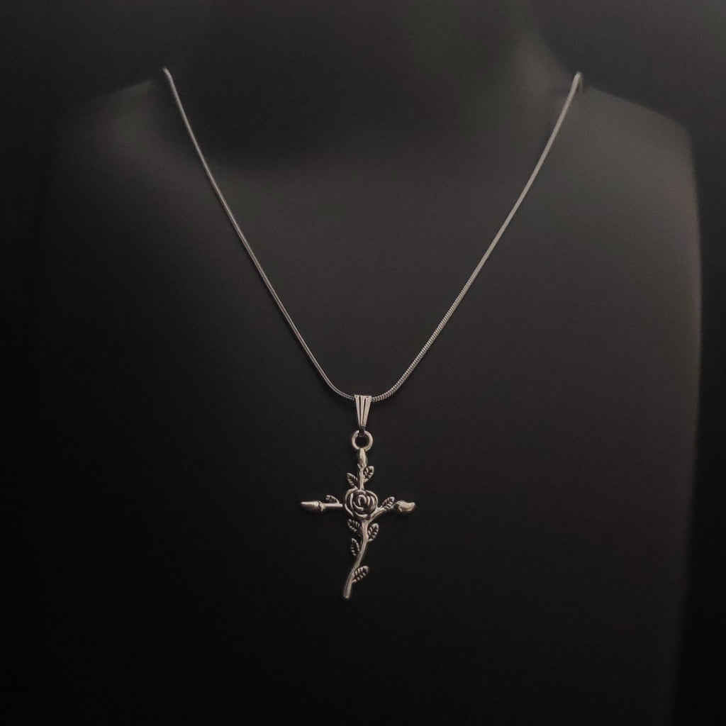 Lunarbloom - Gothic Cross Necklace - Bloodysweetgothic