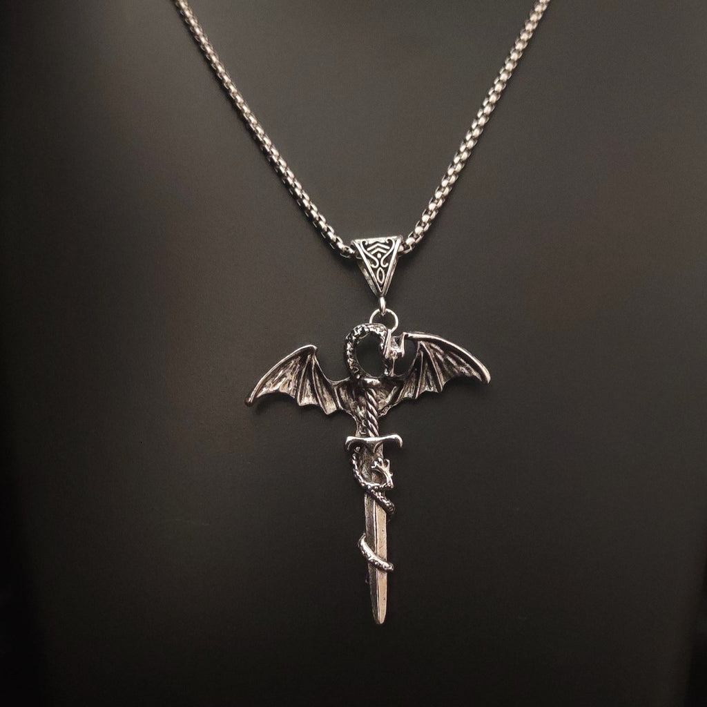 Dragonsbane (Dark Edition) - Gothic Dragon Necklace